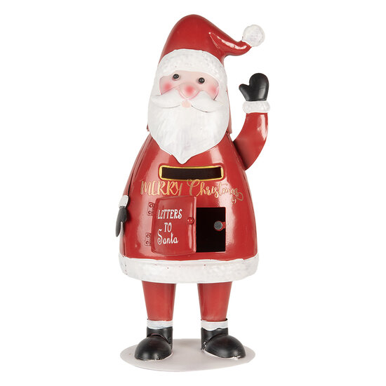 Clayre & Eef | Brievenbus Rood Wit 16x14x35 cm | 6Y5853