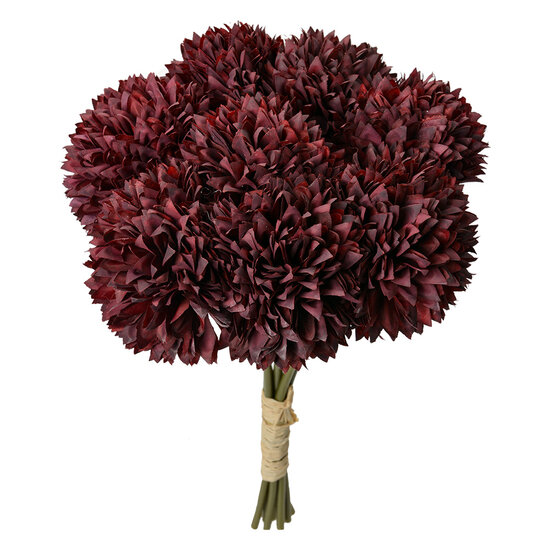 Clayre & Eef | Kunstbloem bos van 8 stuks Rood Groen 15x15x32 cm | 6PL0395BU