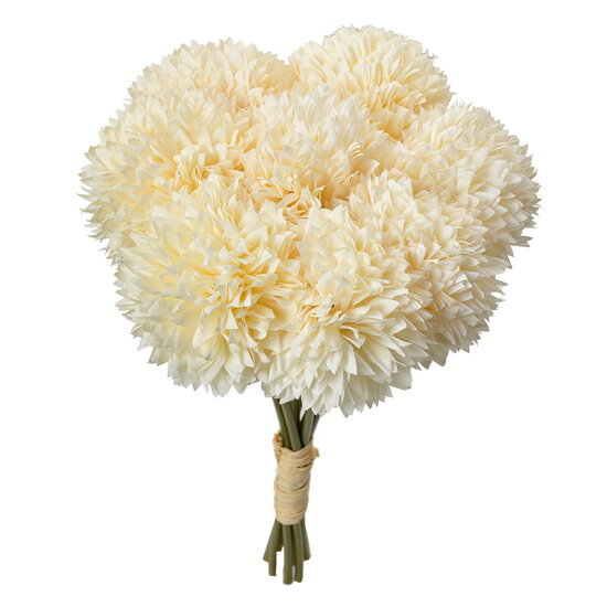 Clayre &amp; Eef   | Kunstbloem bos van 8 stuks Wit Groen 15x15x32 cm | 6PL0395W