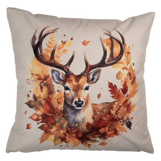 Clayre &amp; Eef   | Kussenhoes Beige Oranje 45x45 cm | KT021.416