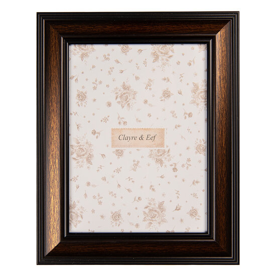 Clayre & Eef | Fotolijst Bruin Zwart 20x2x25 cm / 15x20 cm | 2F1230L