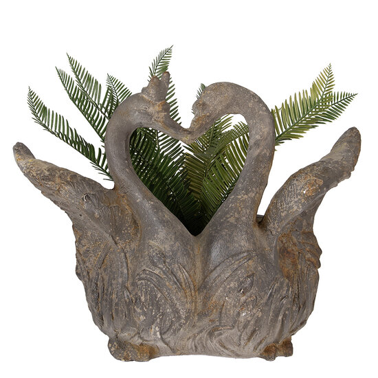Clayre &amp; Eef   | Bloempot Binnen Grijs Bruin 49x27x37 cm | 5MG0058