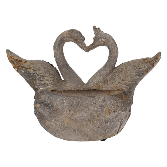 Clayre &amp; Eef   | Bloempot Binnen Grijs Bruin 49x27x37 cm | 5MG0058