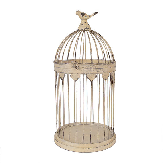 Clayre &amp; Eef   | Vogelkooi Decoratie Set van 2 Bruin Beige &oslash; 32x60 / &oslash; 23x40 cm | 5Y1283