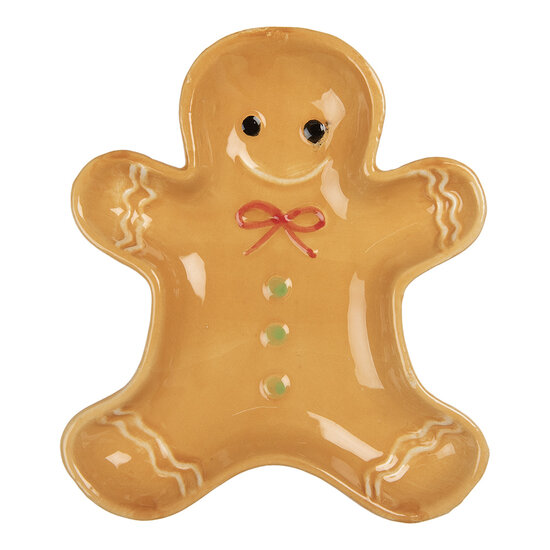 Clayre & Eef | Schaaltje Peperkoekpop Geel 14x16x2 cm | 6CE2134