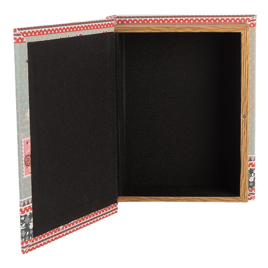 Clayre & Eef | Opbergdoos Blauw Rood (3) 27x22x7 / 22x17x6 / 17x12x4 cm | 66260