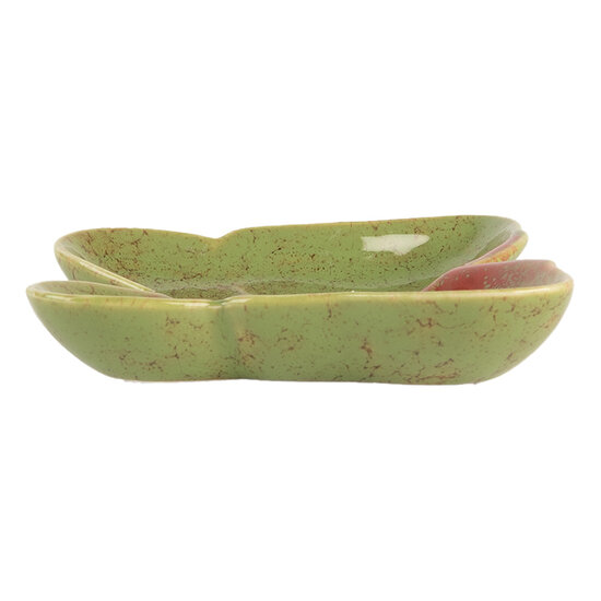 Clayre & Eef | Schaaltje Vlinder Groen Rood 14x13x2 cm | 6CE2152