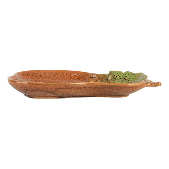 Clayre & Eef | Schaaltje Pompoen Oranje Groen 17x10x2 cm | 6CE2155