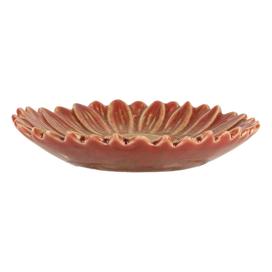 Clayre & Eef | Schaaltje Bloem Rood Geel ø 14x3 cm | 6CE2158