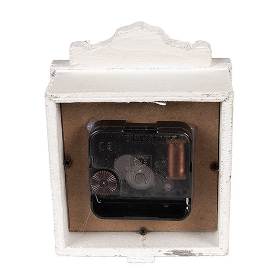 Clayre &amp; Eef   | Tafelklok Grijs Beige 10x6x14 cm / 1xAA | 6KL0832