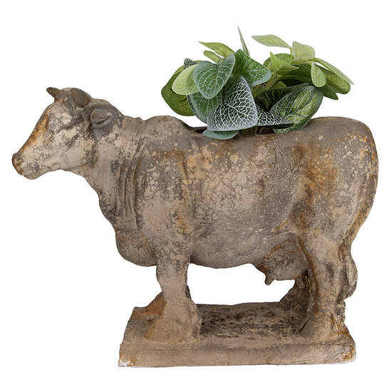 Clayre & Eef | Bloempot Binnen Grijs Beige 36x15x28 cm | 6MG0110