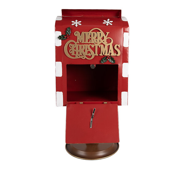 Clayre &amp; Eef   | Brievenbus Rood Bruin 27x22x51 cm | 6Y5633