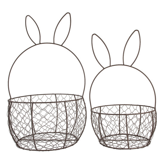 Clayre &amp; Eef   | Manden Bruin (set van 2) &oslash; 33x55 / &oslash; 27x45 cm | 6Y5794