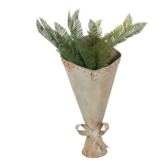 Clayre & Eef | Bloempot Groen Bruin 25x21x50 cm | 6Y5797