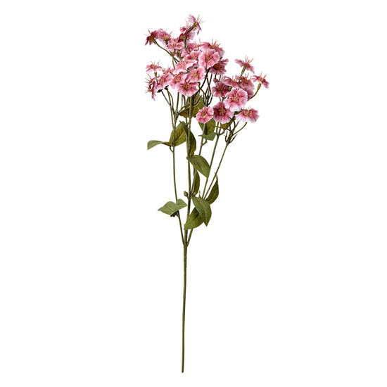 Clayre & Eef | Decoratie tak met bloemen Roze Groen 8x8x63 cm | 6PL0384P
