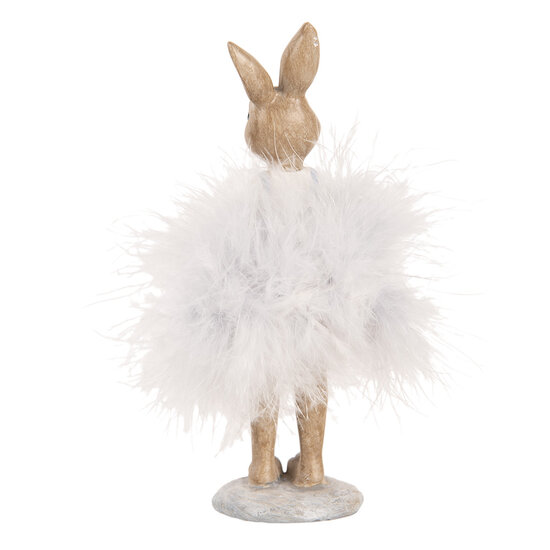 Clayre &amp; Eef   | Decoratie Konijn Beige Grijs 6x6x17 cm | 6PR5250