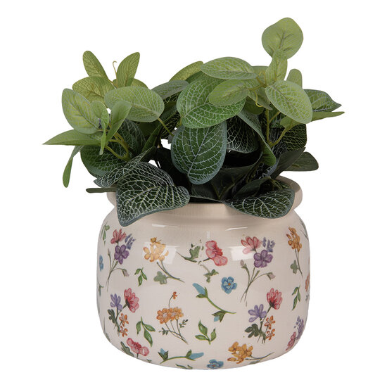 Clayre & Eef | Bloempot Binnen Beige Roze ø 20x15 cm | 6CECFL0001L