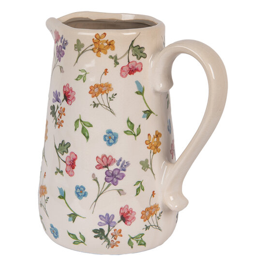 Clayre & Eef | Decoratieve Schenkkan Beige Roze 21x15x23 cm | 6CECFL0002L