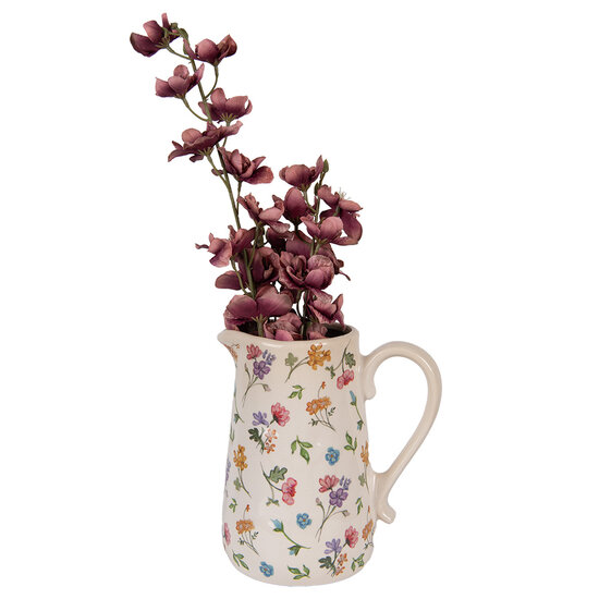 Clayre & Eef | Decoratieve Schenkkan Beige Roze 21x15x23 cm | 6CECFL0002L