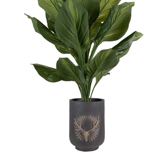 Clayre & Eef | Bloempot Binnen Grijs Beige ø 23x31 cm | 6MG0109