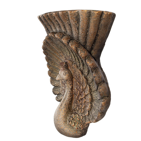 Clayre & Eef | Bloempot Binnen Groen Bruin 36x12x39 cm | 6MG0111