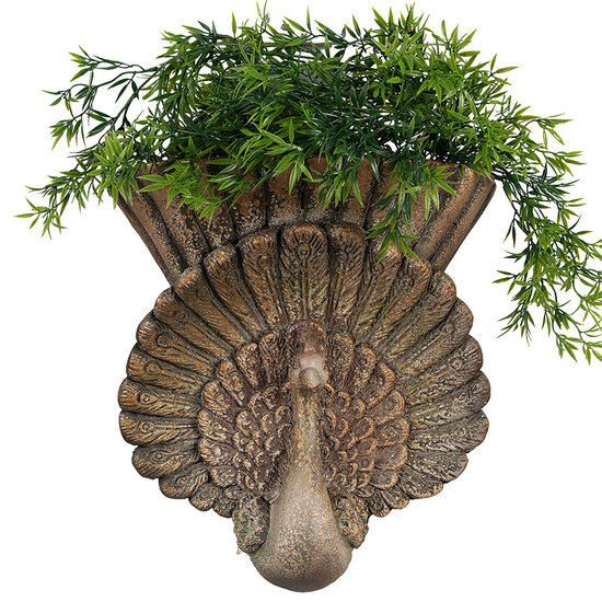 Clayre & Eef | Bloempot Binnen Groen Bruin 36x12x39 cm | 6MG0111