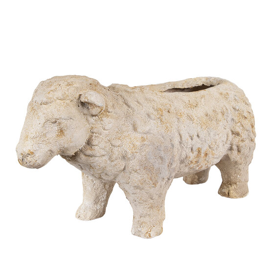 Clayre & Eef | Bloempot Binnen Beige Bruin 48x19x26 cm | 6MG0114
