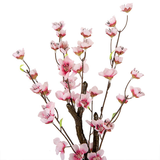 Clayre & Eef | Decoratie Kersenbloesem boom Roze Bruin 10x10x48 cm | 6PL0373