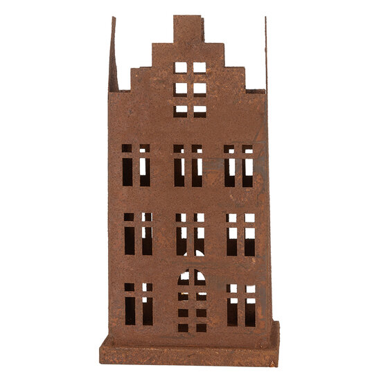 Clayre & Eef | Decoratie Huis (set van 2) Bruin 14x14x27 / 11x11x23 cm | 6Y5791