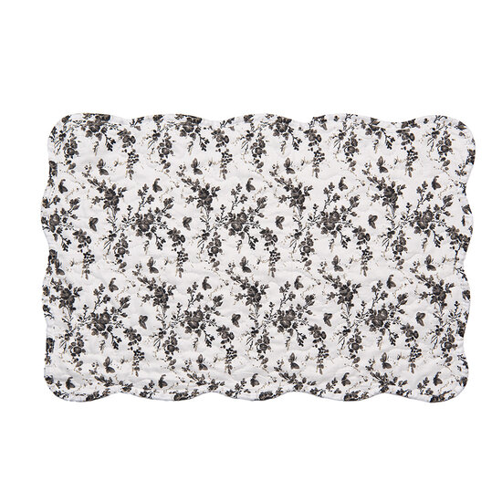 Clayre & Eef | Placemats Set van 6 Wit Bruin 48x32 cm | Q205.040