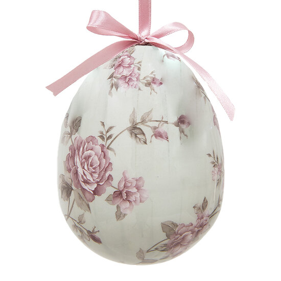 Clayre & Eef | Decoratie Hanger Ei (set 2) Meerkleurig ø 9x12 cm | 65913