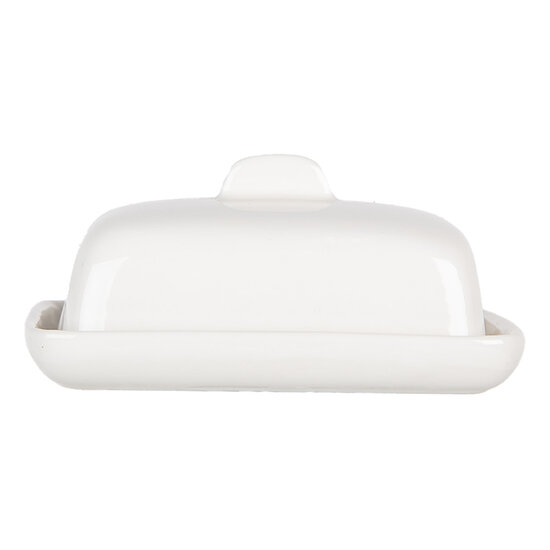 Clayre & Eef | Botervloot Wit 9x8x5 cm | 6CE2045