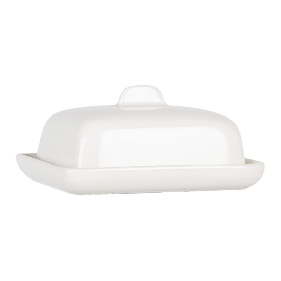Clayre & Eef | Botervloot Wit 9x8x5 cm | 6CE2045