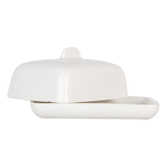 Clayre & Eef | Botervloot Wit 9x8x5 cm | 6CE2045