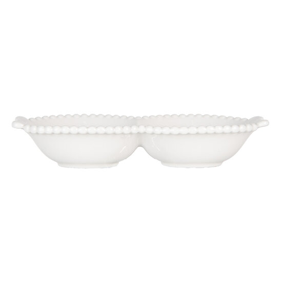Clayre & Eef | Kom Wit 25x7x3 cm / 100 ml | 6CEBO0202L
