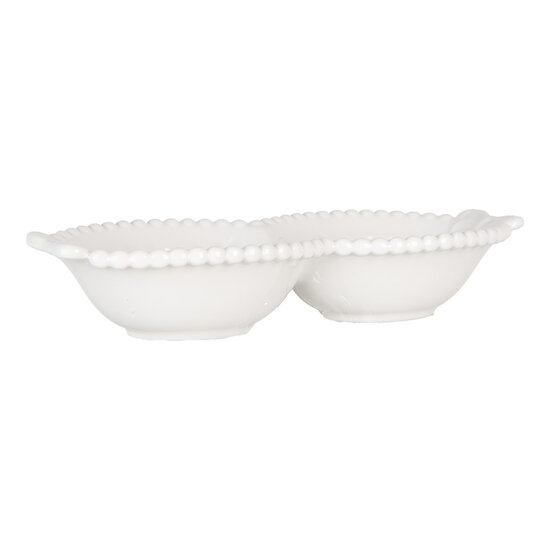 Clayre & Eef | Kom Wit 25x7x3 cm / 100 ml | 6CEBO0202L