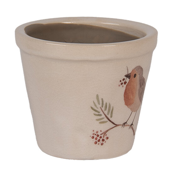 Clayre & Eef | Bloempot Binnen Beige Bruin ø 8x7 cm | 6CEVGP0001XS