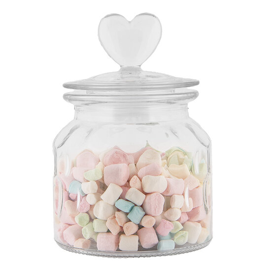 Clayre & Eef | Voorraadpot Deksel Transparant ø 11x16 cm | 6GL5057