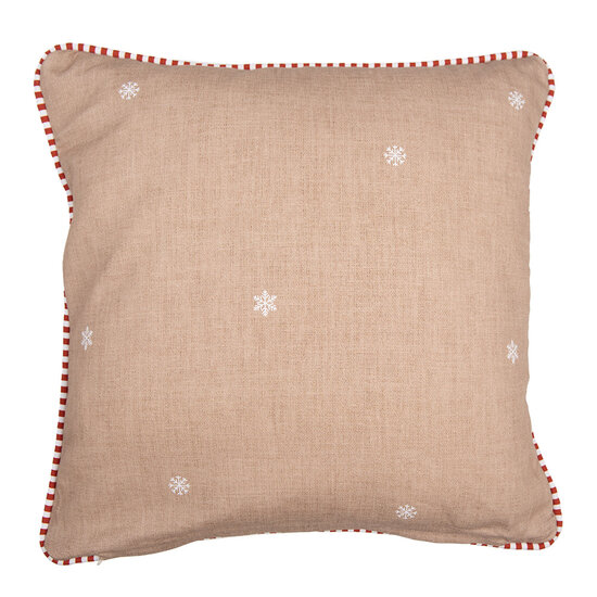 Clayre &amp; Eef   | Sierkussen Bruin Wit 40x40 cm | GBB21