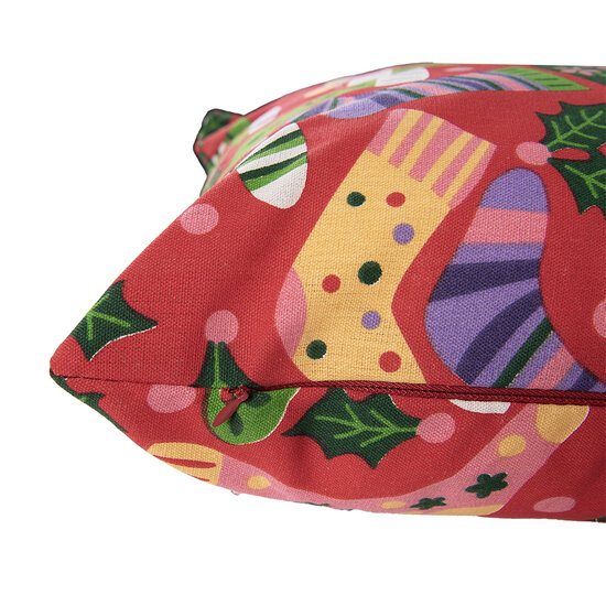 Clayre & Eef | Kussenhoes Rood Wit 44x44 cm | KT021.428
