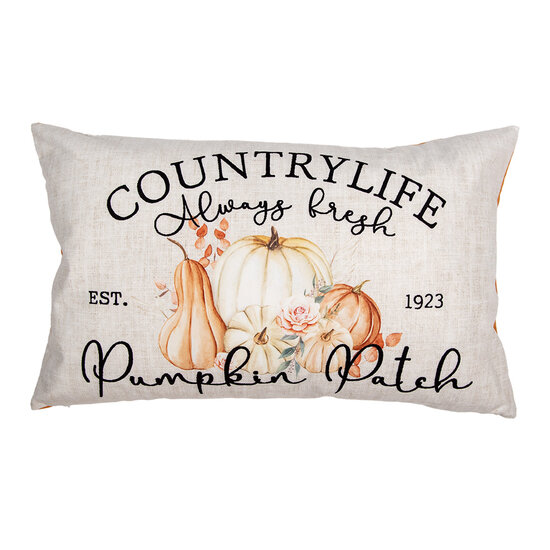 Clayre &amp; Eef   | Kussenhoes Beige Oranje 30x50 cm | PPS36-2