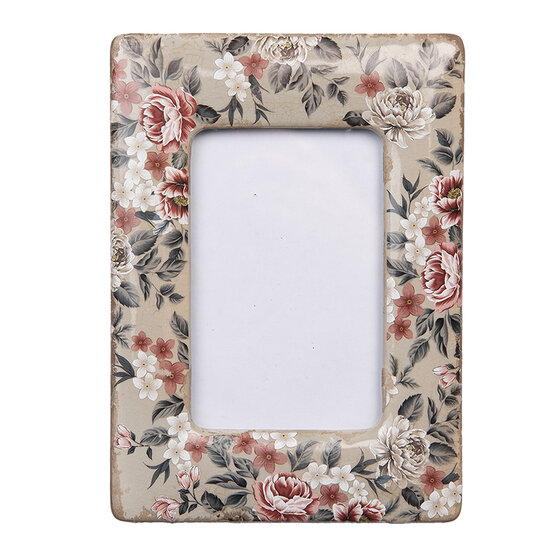 Clayre & Eef | Fotolijst Beige Roze 13x2x18 cm / 9x13 cm | 2F1275
