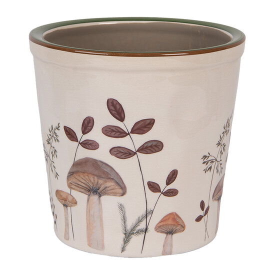 Clayre & Eef | Bloempot Binnen Beige Bruin ø 17x16 cm | 6CELFJ0001L