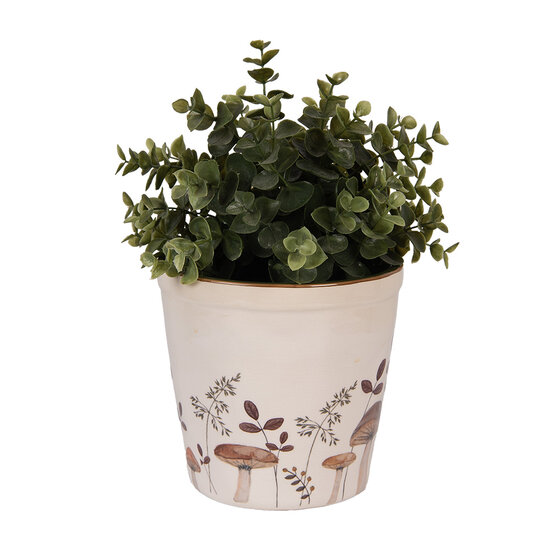 Clayre & Eef | Bloempot Binnen Beige Bruin ø 15x14 cm | 6CELFJ0001M