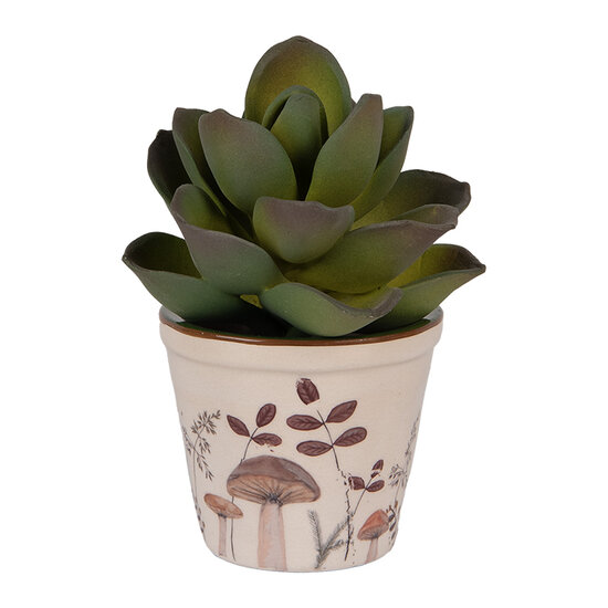 Clayre & Eef | Bloempot Binnen Beige Bruin ø 8x7 cm | 6CELFJ0001XS
