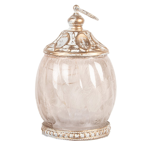 Clayre & Eef | Decoratie met LED Beige ø 7x11 cm | 6GL5219
