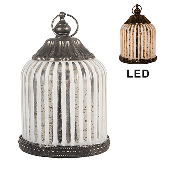 Clayre & Eef | Decoratie met LED Wit ø 8x12 cm / 2xAAA | 6GL5228