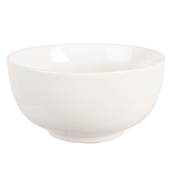 Clayre & Eef | Soepkom Wit Zwart ø 14x7 cm / 500 ml | BHSBO0001