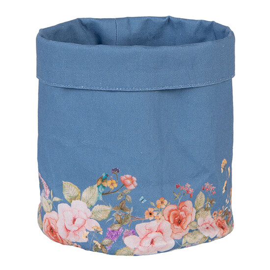 Clayre & Eef | Broodmandje Blauw Beige ø 15x16 cm | FFA50BL