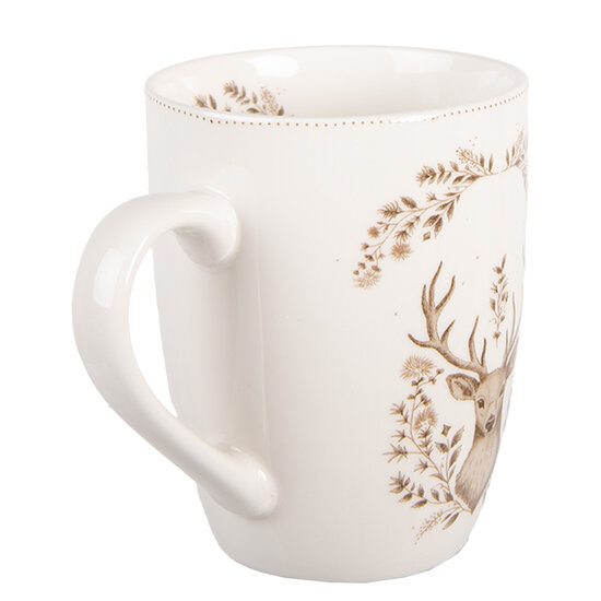 Clayre & Eef | Mok Beige Bruin 12x8x10 cm / 350 ml | GTWMU